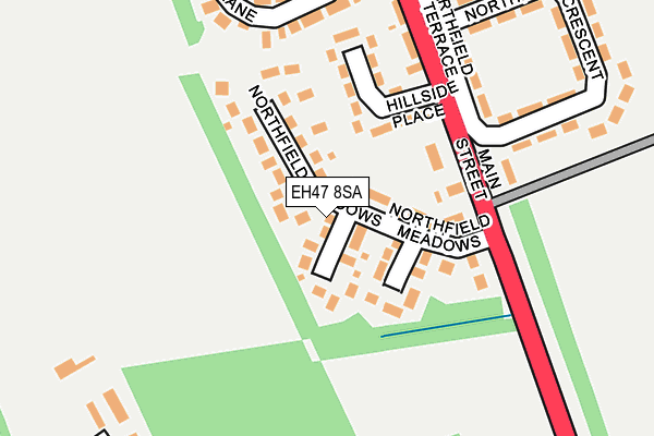 EH47 8SA map - OS OpenMap – Local (Ordnance Survey)