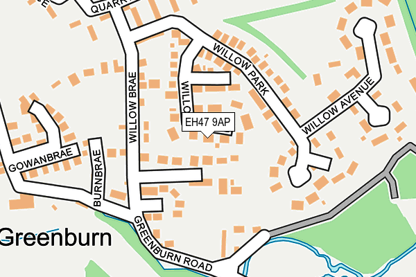 EH47 9AP map - OS OpenMap – Local (Ordnance Survey)