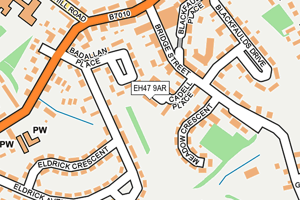 EH47 9AR map - OS OpenMap – Local (Ordnance Survey)