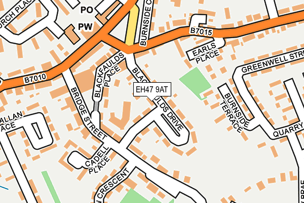 EH47 9AT map - OS OpenMap – Local (Ordnance Survey)