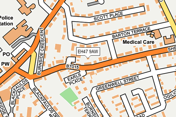 EH47 9AW map - OS OpenMap – Local (Ordnance Survey)