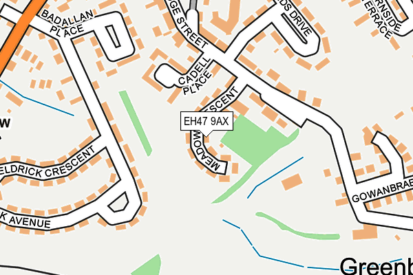 EH47 9AX map - OS OpenMap – Local (Ordnance Survey)