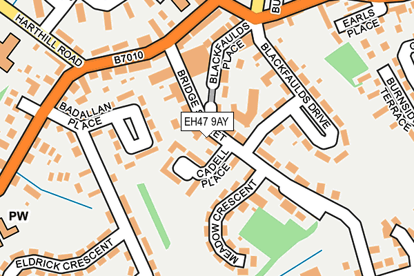 EH47 9AY map - OS OpenMap – Local (Ordnance Survey)