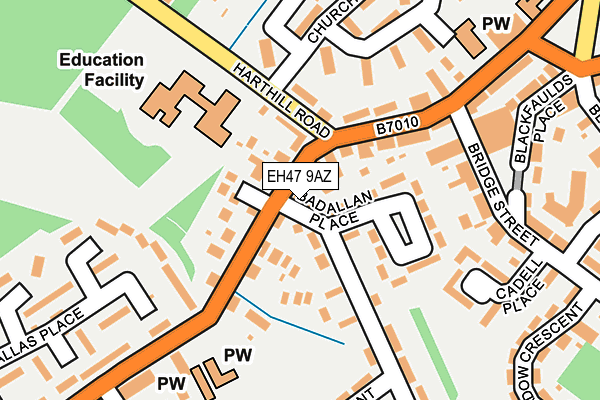 EH47 9AZ map - OS OpenMap – Local (Ordnance Survey)