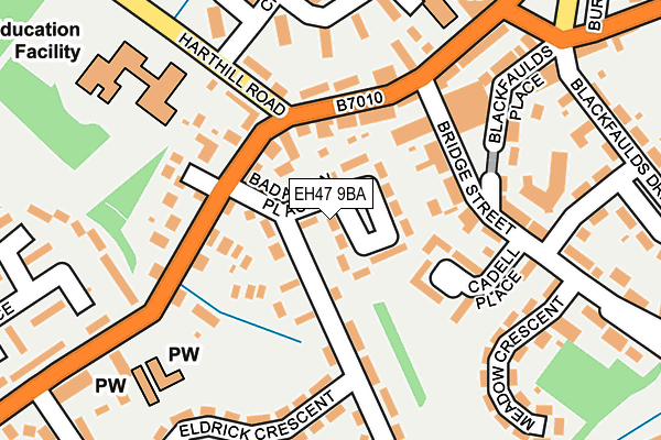 EH47 9BA map - OS OpenMap – Local (Ordnance Survey)