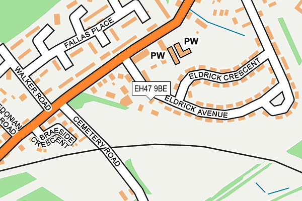 EH47 9BE map - OS OpenMap – Local (Ordnance Survey)