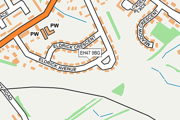 EH47 9BG map - OS OpenMap – Local (Ordnance Survey)