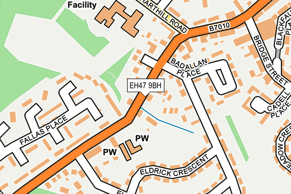 EH47 9BH map - OS OpenMap – Local (Ordnance Survey)