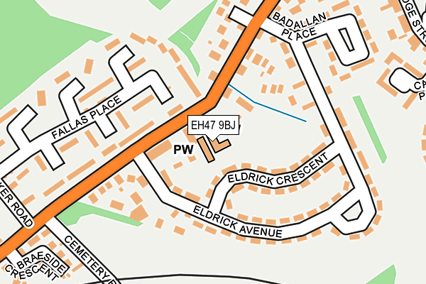 EH47 9BJ map - OS OpenMap – Local (Ordnance Survey)