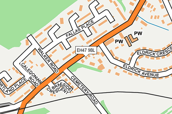 EH47 9BL map - OS OpenMap – Local (Ordnance Survey)