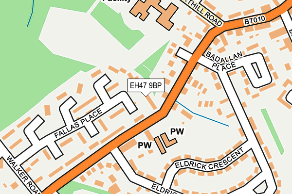 EH47 9BP map - OS OpenMap – Local (Ordnance Survey)