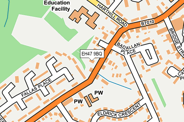 EH47 9BQ map - OS OpenMap – Local (Ordnance Survey)