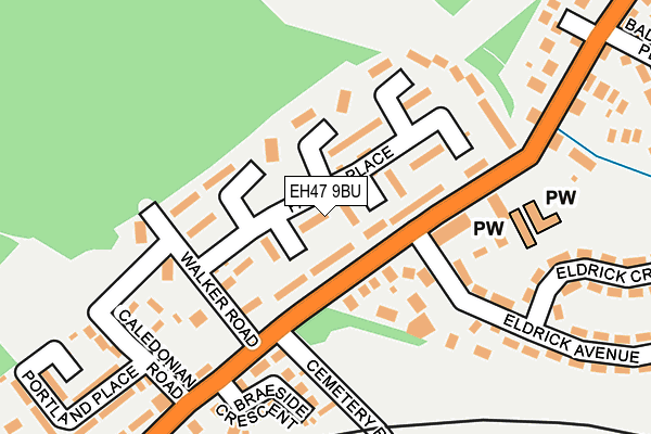 EH47 9BU map - OS OpenMap – Local (Ordnance Survey)