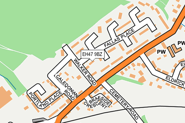 EH47 9BZ map - OS OpenMap – Local (Ordnance Survey)