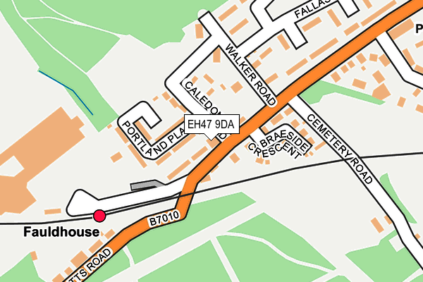 EH47 9DA map - OS OpenMap – Local (Ordnance Survey)