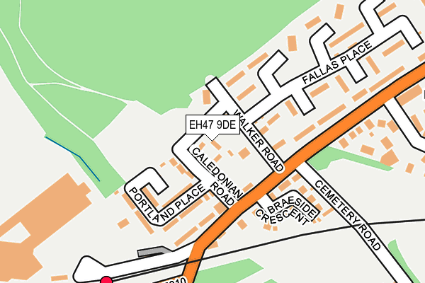 EH47 9DE map - OS OpenMap – Local (Ordnance Survey)