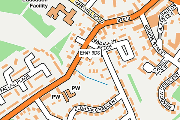 EH47 9DS map - OS OpenMap – Local (Ordnance Survey)