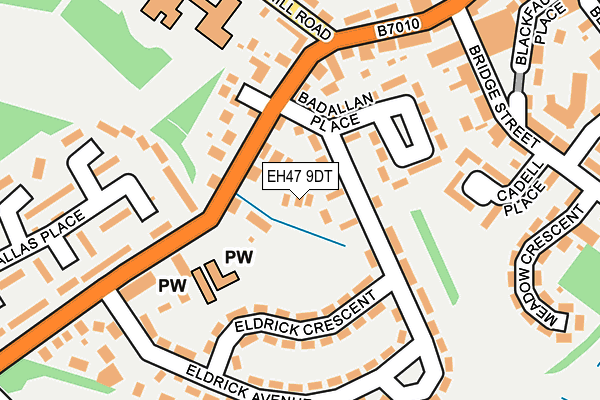 EH47 9DT map - OS OpenMap – Local (Ordnance Survey)