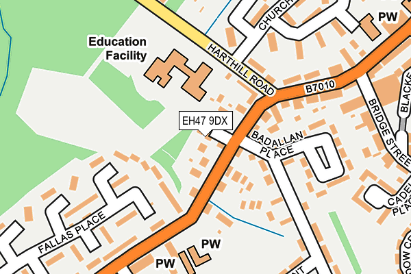 EH47 9DX map - OS OpenMap – Local (Ordnance Survey)