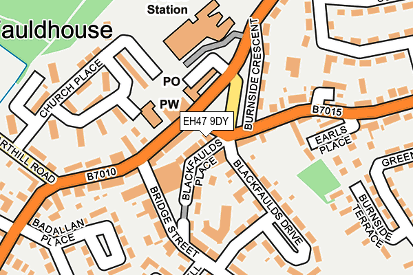 EH47 9DY map - OS OpenMap – Local (Ordnance Survey)