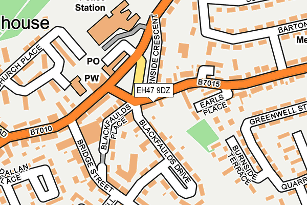 EH47 9DZ map - OS OpenMap – Local (Ordnance Survey)