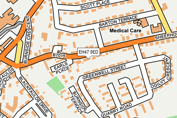 EH47 9ED map - OS OpenMap – Local (Ordnance Survey)