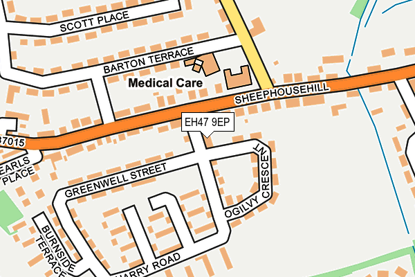 EH47 9EP map - OS OpenMap – Local (Ordnance Survey)