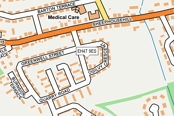 EH47 9ES map - OS OpenMap – Local (Ordnance Survey)