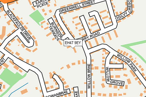 EH47 9EY map - OS OpenMap – Local (Ordnance Survey)