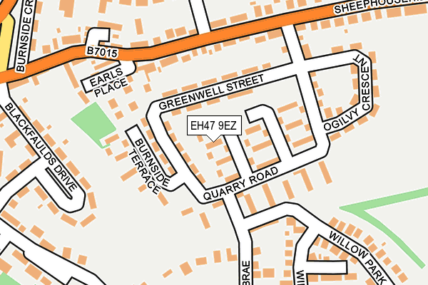 EH47 9EZ map - OS OpenMap – Local (Ordnance Survey)