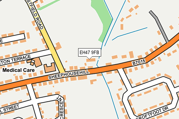 EH47 9FB map - OS OpenMap – Local (Ordnance Survey)