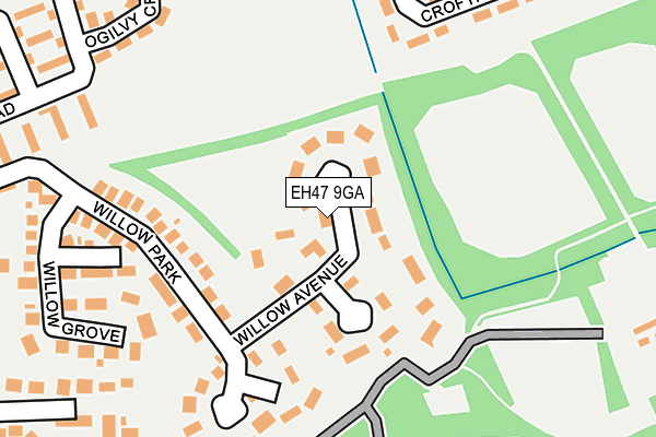 EH47 9GA map - OS OpenMap – Local (Ordnance Survey)