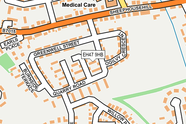 EH47 9HB map - OS OpenMap – Local (Ordnance Survey)