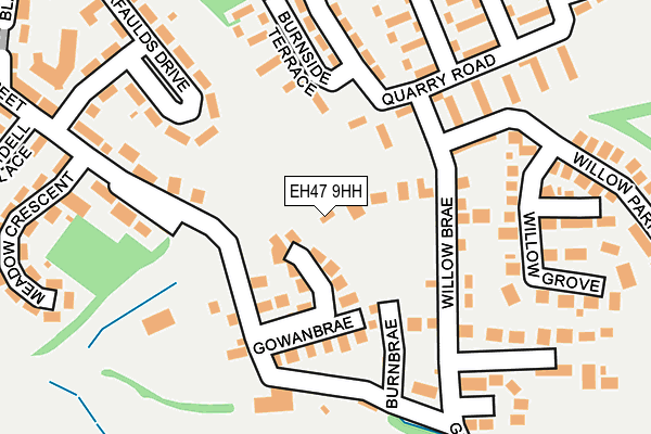 EH47 9HH map - OS OpenMap – Local (Ordnance Survey)