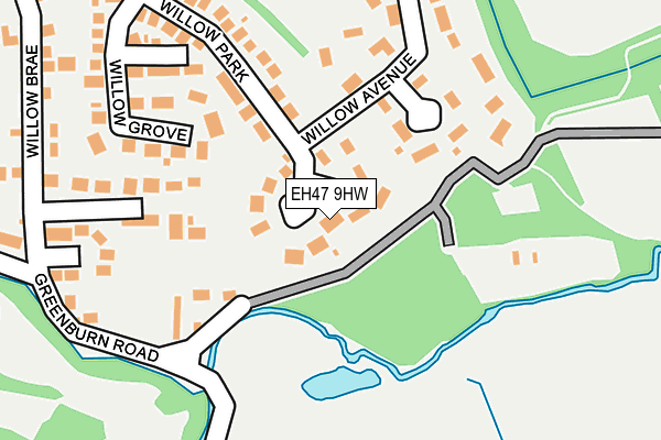 EH47 9HW map - OS OpenMap – Local (Ordnance Survey)