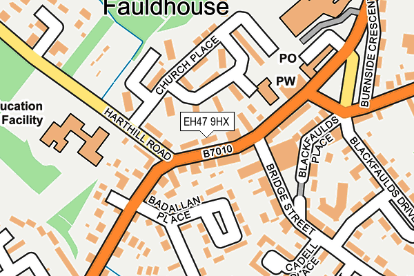 EH47 9HX map - OS OpenMap – Local (Ordnance Survey)