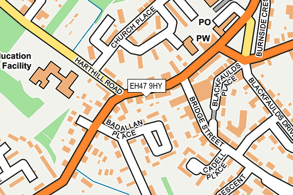 EH47 9HY map - OS OpenMap – Local (Ordnance Survey)