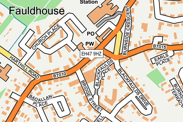 EH47 9HZ map - OS OpenMap – Local (Ordnance Survey)