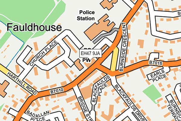 EH47 9JA map - OS OpenMap – Local (Ordnance Survey)