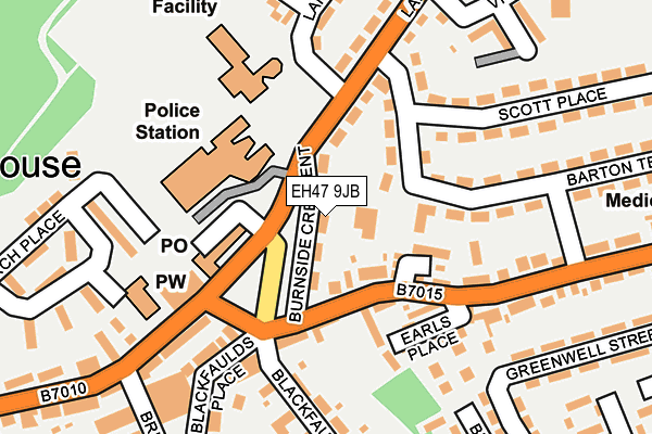 EH47 9JB map - OS OpenMap – Local (Ordnance Survey)