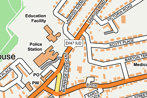 EH47 9JD map - OS OpenMap – Local (Ordnance Survey)