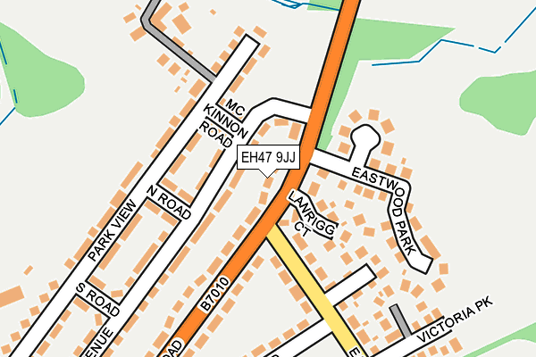 EH47 9JJ map - OS OpenMap – Local (Ordnance Survey)