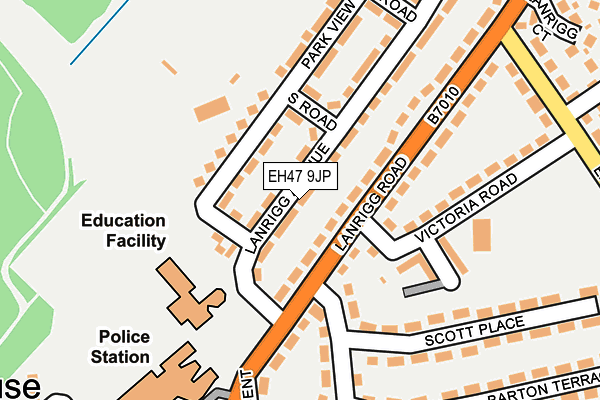EH47 9JP map - OS OpenMap – Local (Ordnance Survey)