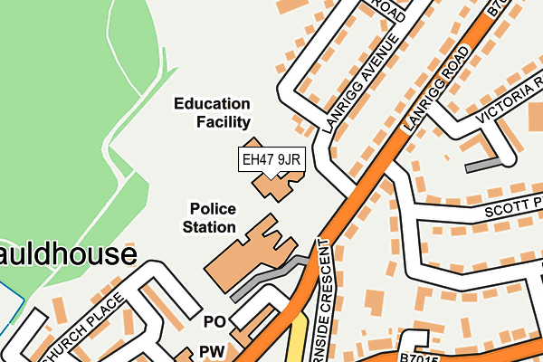EH47 9JR map - OS OpenMap – Local (Ordnance Survey)