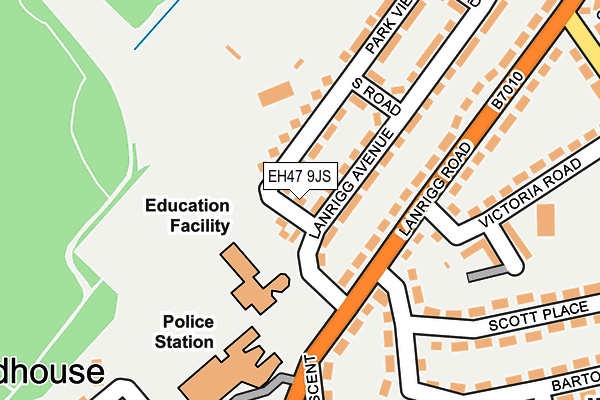 EH47 9JS map - OS OpenMap – Local (Ordnance Survey)