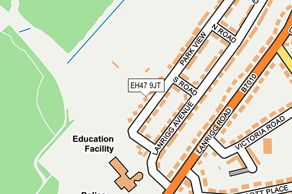 EH47 9JT map - OS OpenMap – Local (Ordnance Survey)