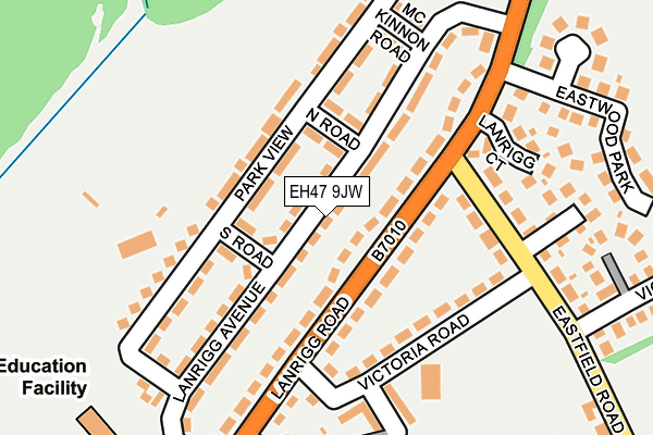 EH47 9JW map - OS OpenMap – Local (Ordnance Survey)