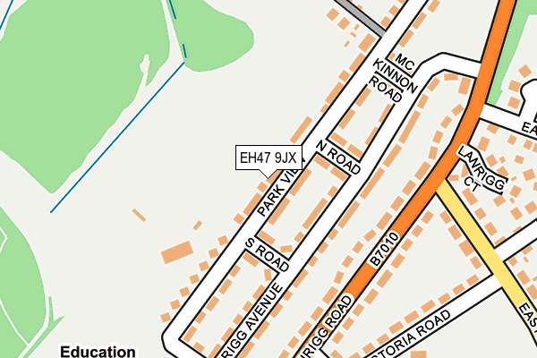 EH47 9JX map - OS OpenMap – Local (Ordnance Survey)