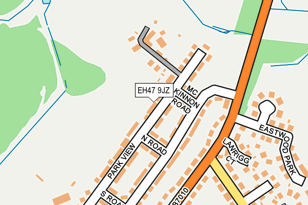 EH47 9JZ map - OS OpenMap – Local (Ordnance Survey)