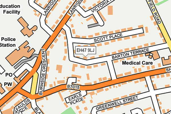 EH47 9LJ map - OS OpenMap – Local (Ordnance Survey)